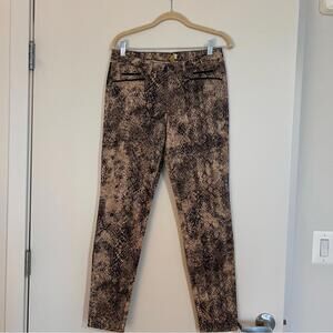 Zara Beige and Black Patterned Denim